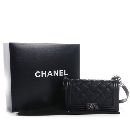 Chanel Calfskin Quilted Medium Boy Flap Black 8 of 8