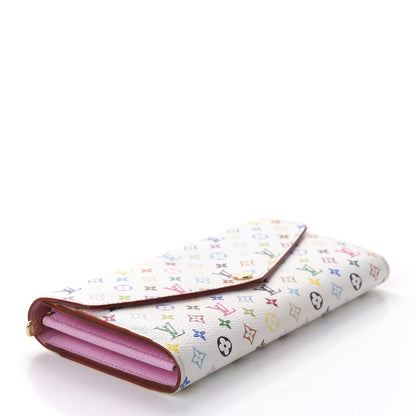 Louis Vuitton Monogram Multicolor Sarah Wallet NM White Litchi 4 of 10