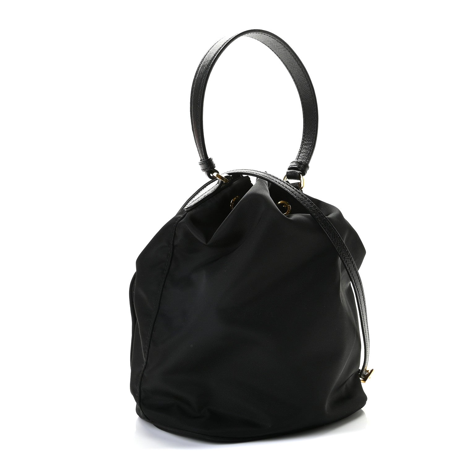 Prada Re-Nylon Duet Drawstring Shoulder Bag Black 3 of 7