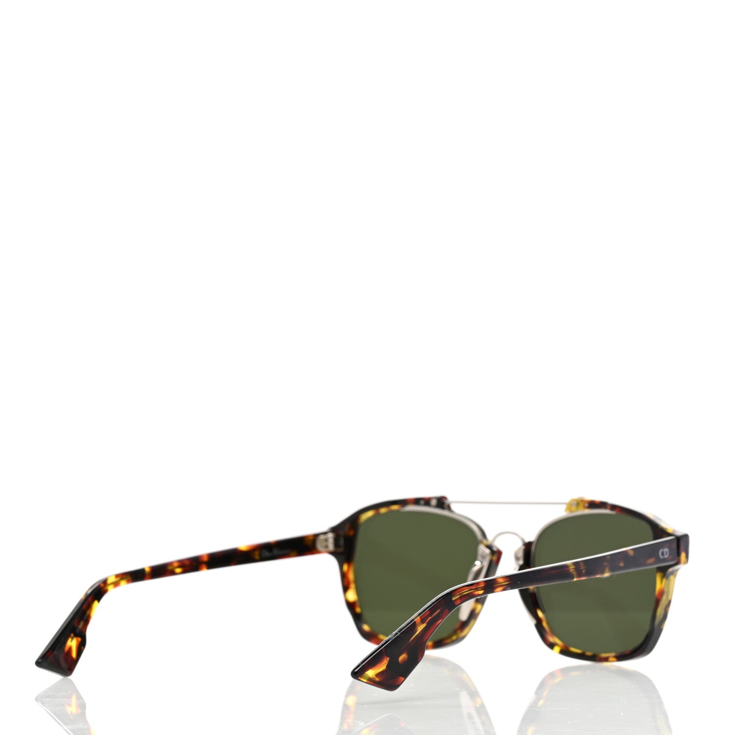 Christian Dior Abstract Square Mirrored Sunglasses Spotted Havana Purple 4 of 7