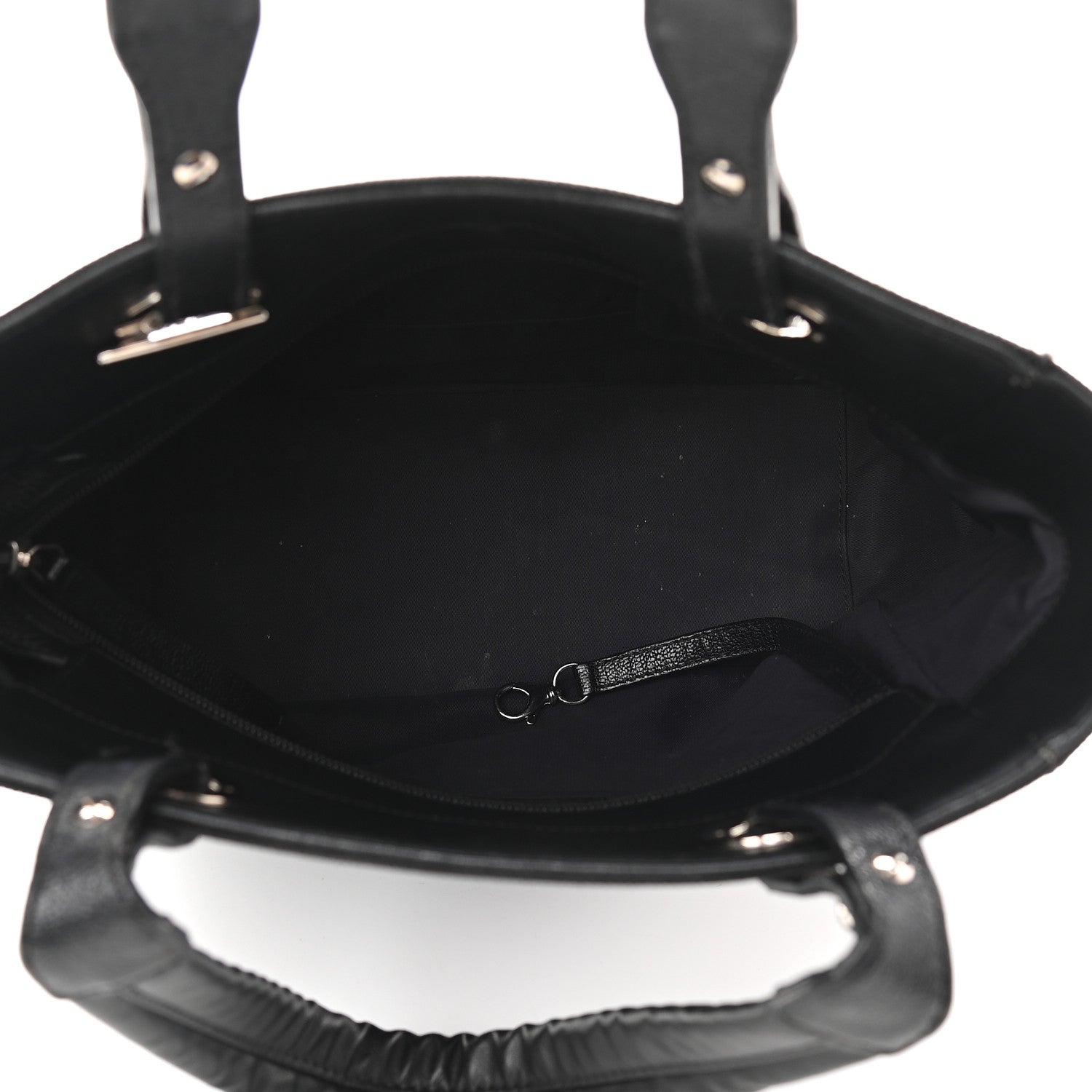 Chanel Coated Canvas Quilted Small Paris Biarritz Tote Black 5 of 13