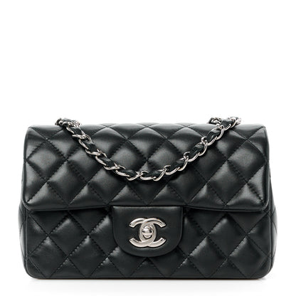 Chanel Lambskin Quilted Mini Rectangular Flap Black 1 of 12