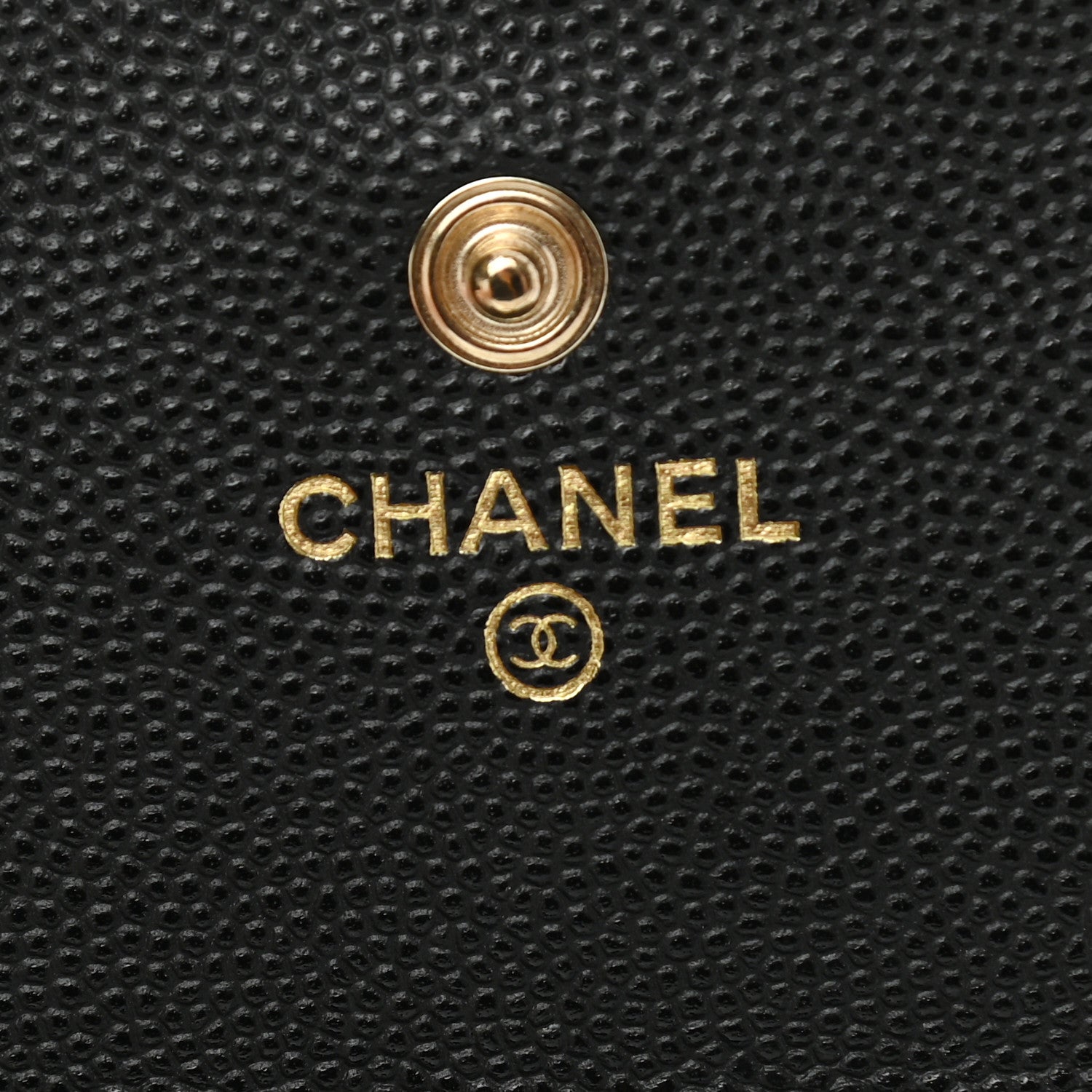 Chanel Caviar Quilted Crystal CC Large Gusset Flap Wallet Black 6 of 10