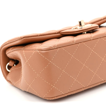 Chanel Lambskin Quilted Mini Rectangular Flap Brown 9 of 10