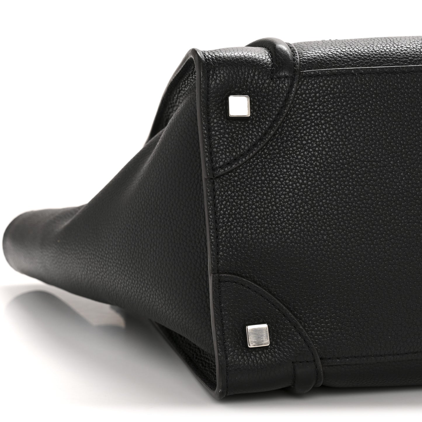 Drummed Calfskin Mini Luggage Black