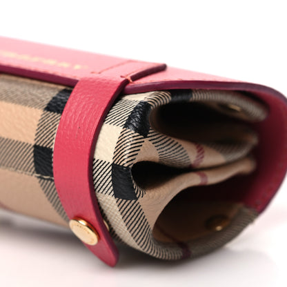 Burberry Haymarket Check Key Ring Coin Case Pink 10 of 10