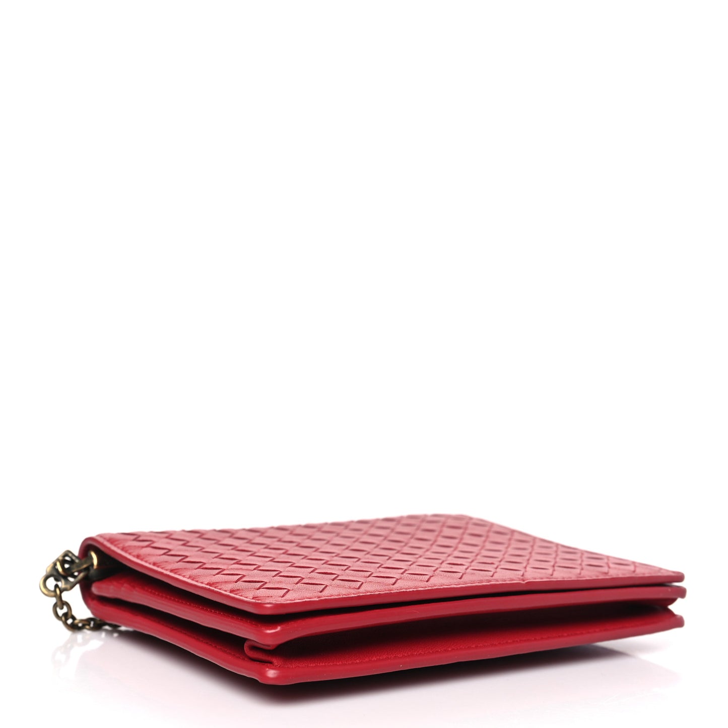 Nappa Intrecciato Chain Wallet China Red