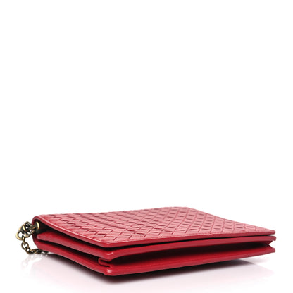 Bottega Veneta Nappa Intrecciato Chain Wallet China Red 4 of 10