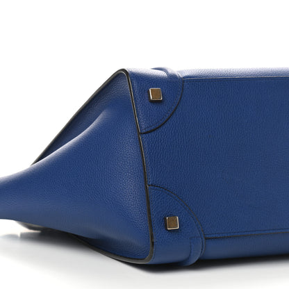 Celine Drummed Calfskin Mini Luggage Indigo 7 of 12