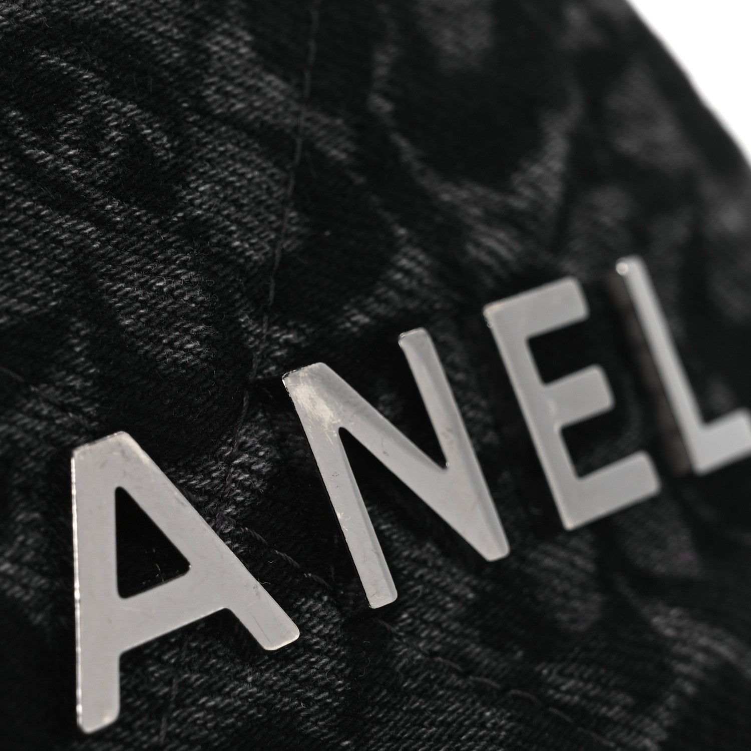 Chanel Denim Quilted Floral Print Mini Chanel 22 Black Grey 10 of 10