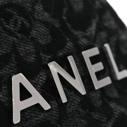 Chanel Denim Quilted Floral Print Mini Chanel 22 Black Grey 10 of 10