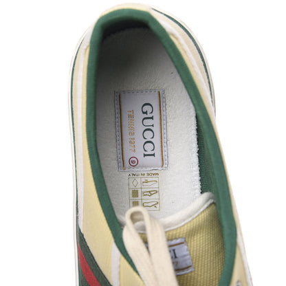 Gucci Canvas Web Mens 1977 Tennis Sneakers 9 Burro Mystic White 6 of 9