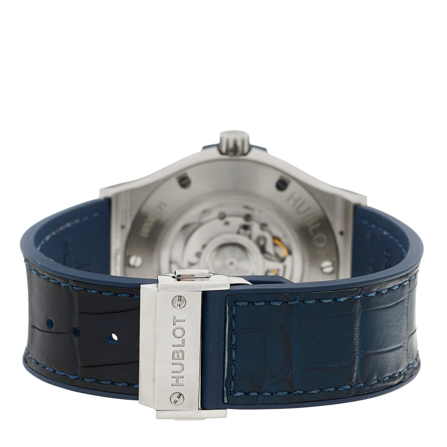 Hublot Titanium Alligator 45mm Classic Fusion Automatic Watch Blue 511.NX.7170.LR 3 of 4
