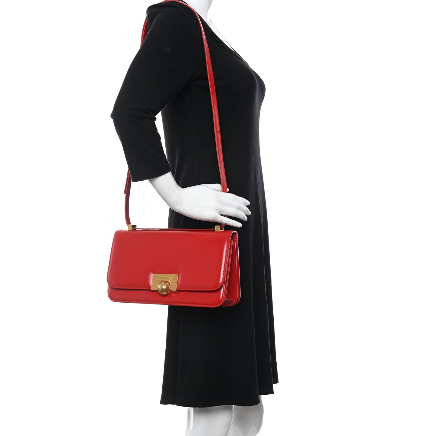 Spazzolato Calfskin Classic BV Classic Bag Bright Red