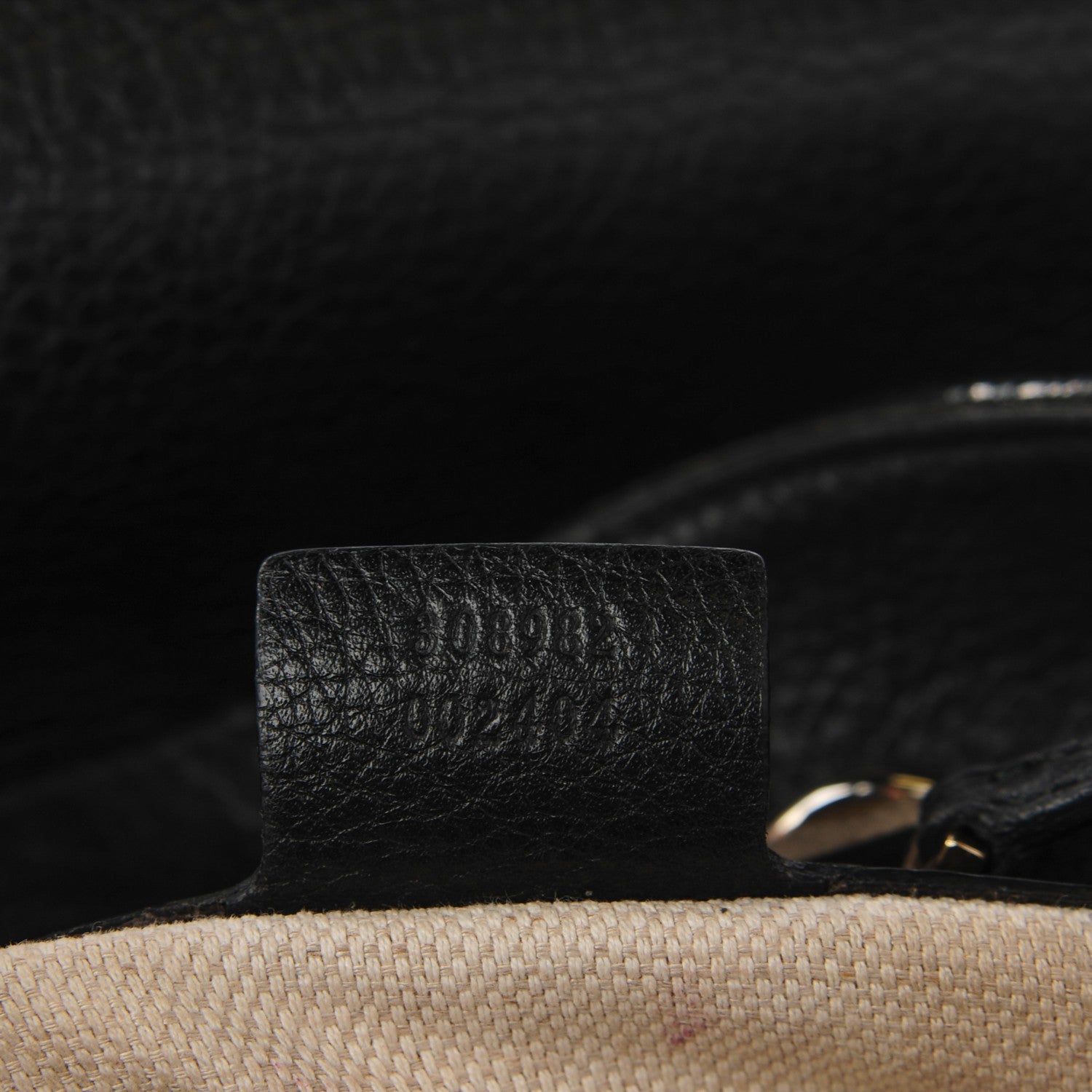 Gucci Pebbled Calfskin Medium Soho Chain Shoulder Bag Black 6 of 9