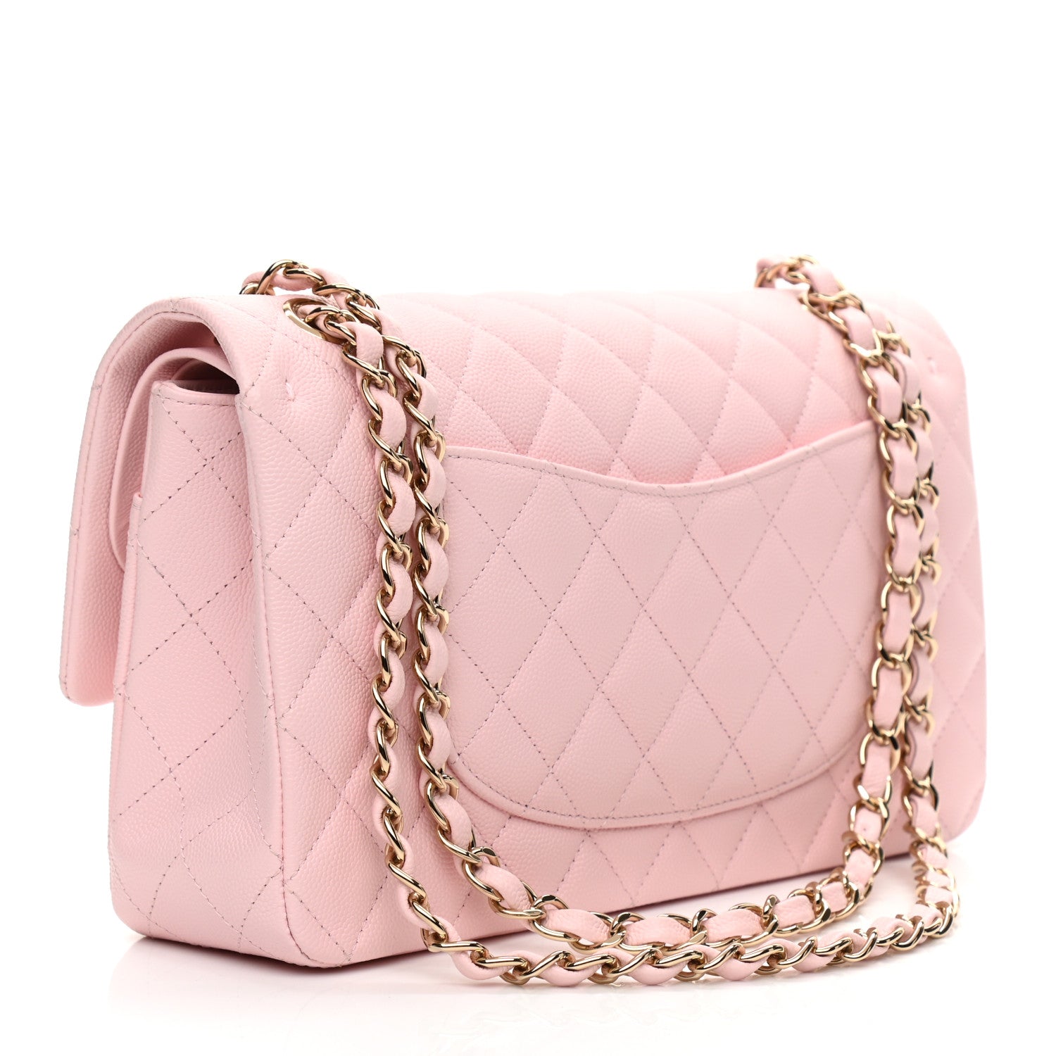 Chanel Caviar Quilted Medium Double Flap Light Pink 3 of 9