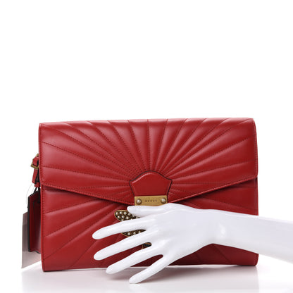 Gucci Calfskin Trapuntata Queen Margaret Clutch Hibiscus Red 2 of 11