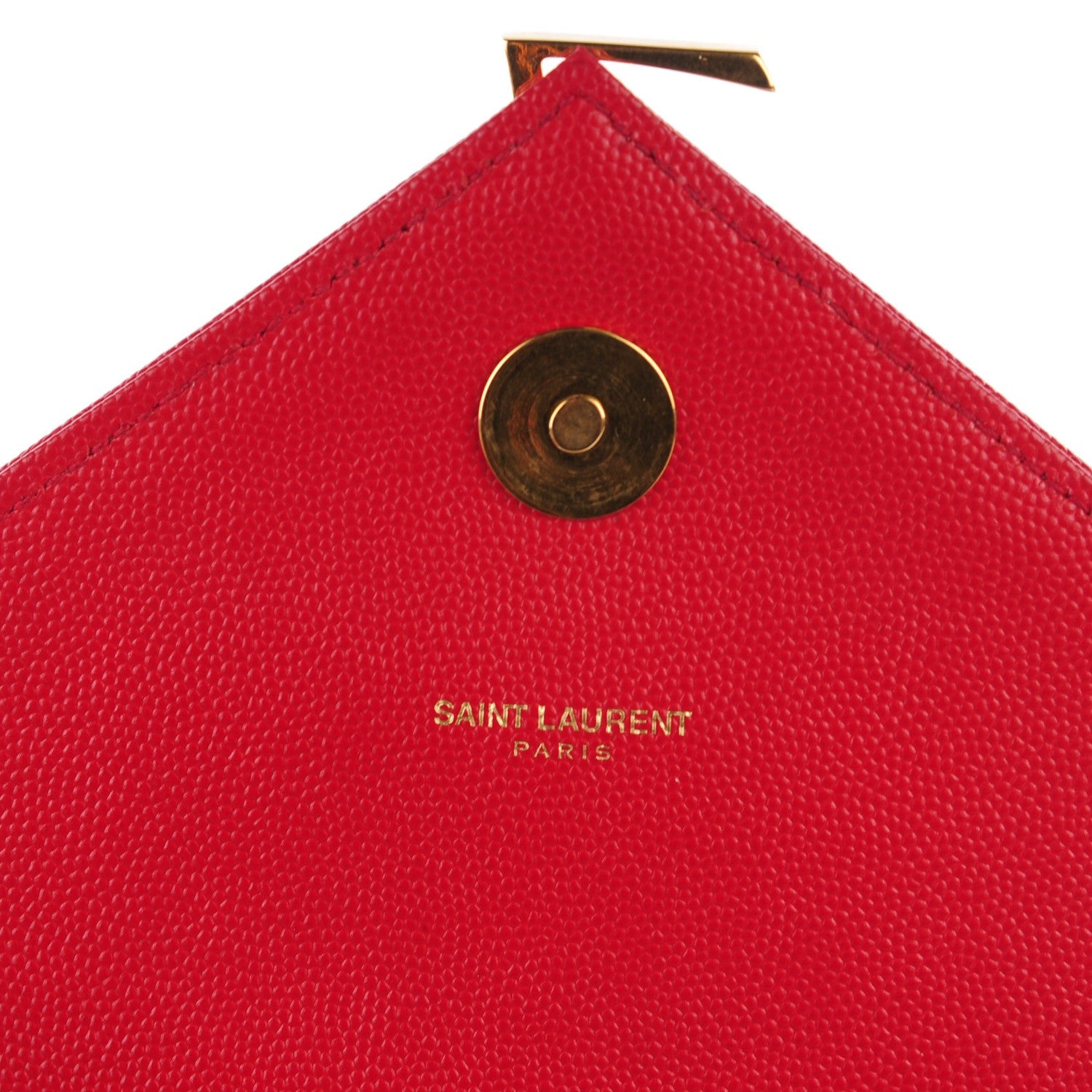 Saint Laurent Grain De Poudre Matelasse Chevron Large Monogram Satchel Lipstick Red 5 of 8