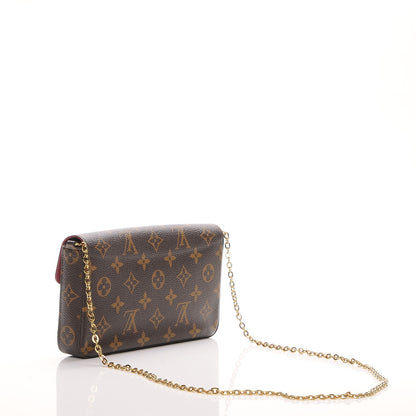 Louis Vuitton Monogram Pochette Felicie Chain Wallet Fuchsia 3 of 7