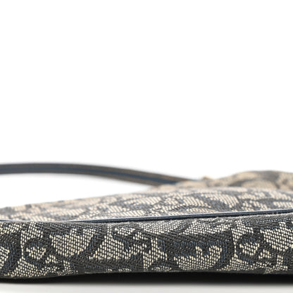 Christian Dior Monogram Mini Saddle Pochette Navy 9 of 12