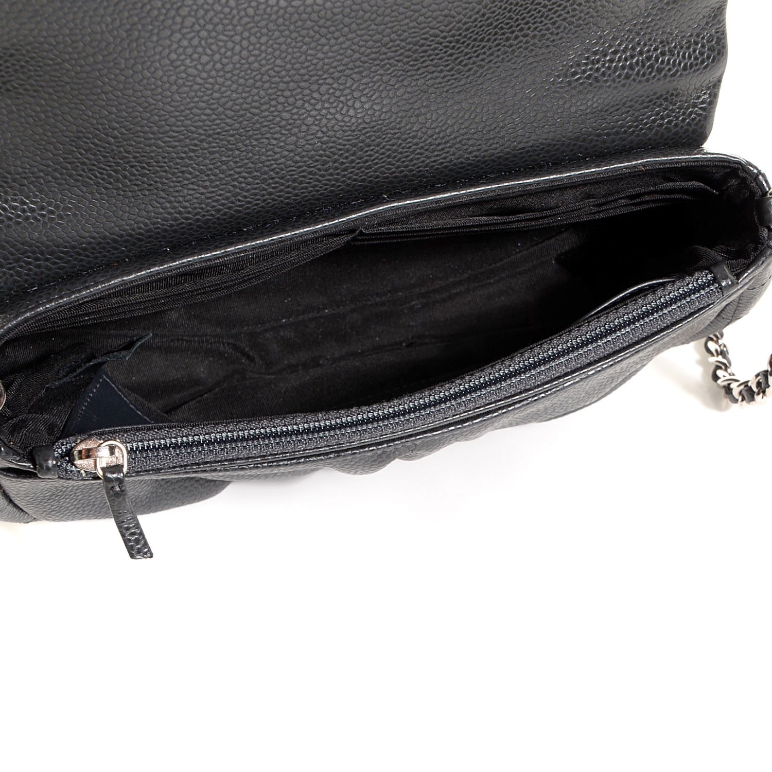 Chanel Caviar Half Moon Wallet On Chain WOC Black 5 of 7