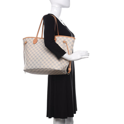 Louis Vuitton Damier Azur Neo Neverfull MM Rose Ballerine 2 of 15
