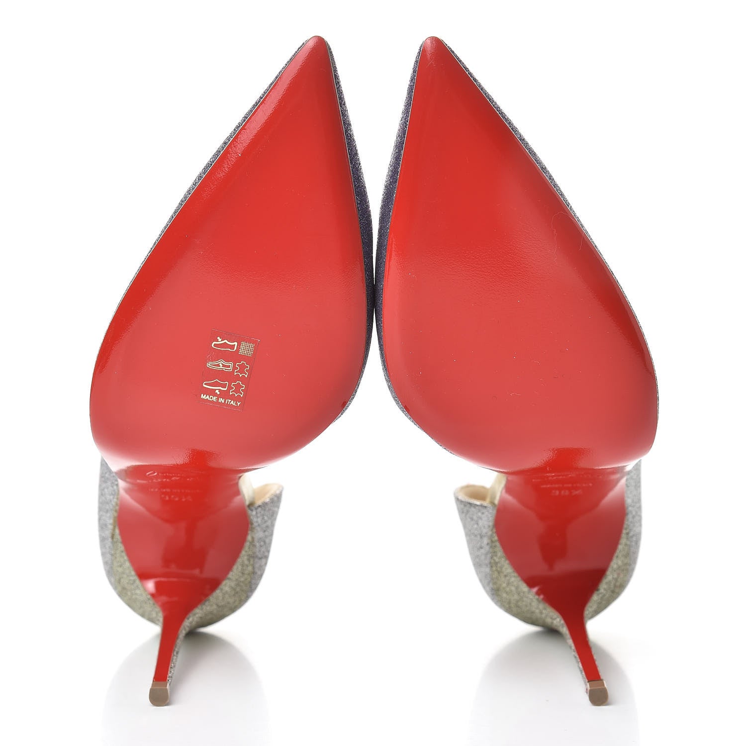Christian Louboutin Mini Glitter Degrade Specchio Iriza 100 Pumps 39.5 Drage Light Gold 5 of 9