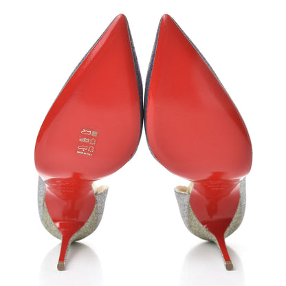 Christian Louboutin Mini Glitter Degrade Specchio Iriza 100 Pumps 39.5 Drage Light Gold 5 of 9