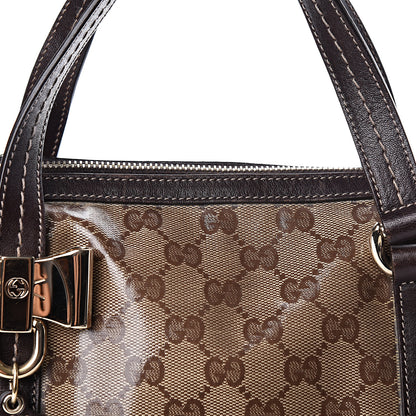 Gucci Crystal Monogram Duchessa Boston Bag Brown 8 of 11