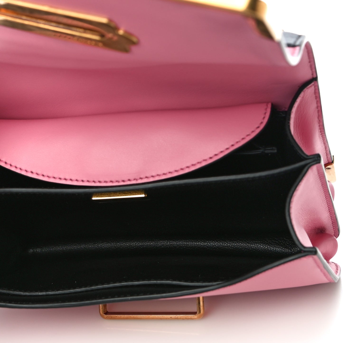 City Calf Saffiano Cahier Bag Fuxia Black