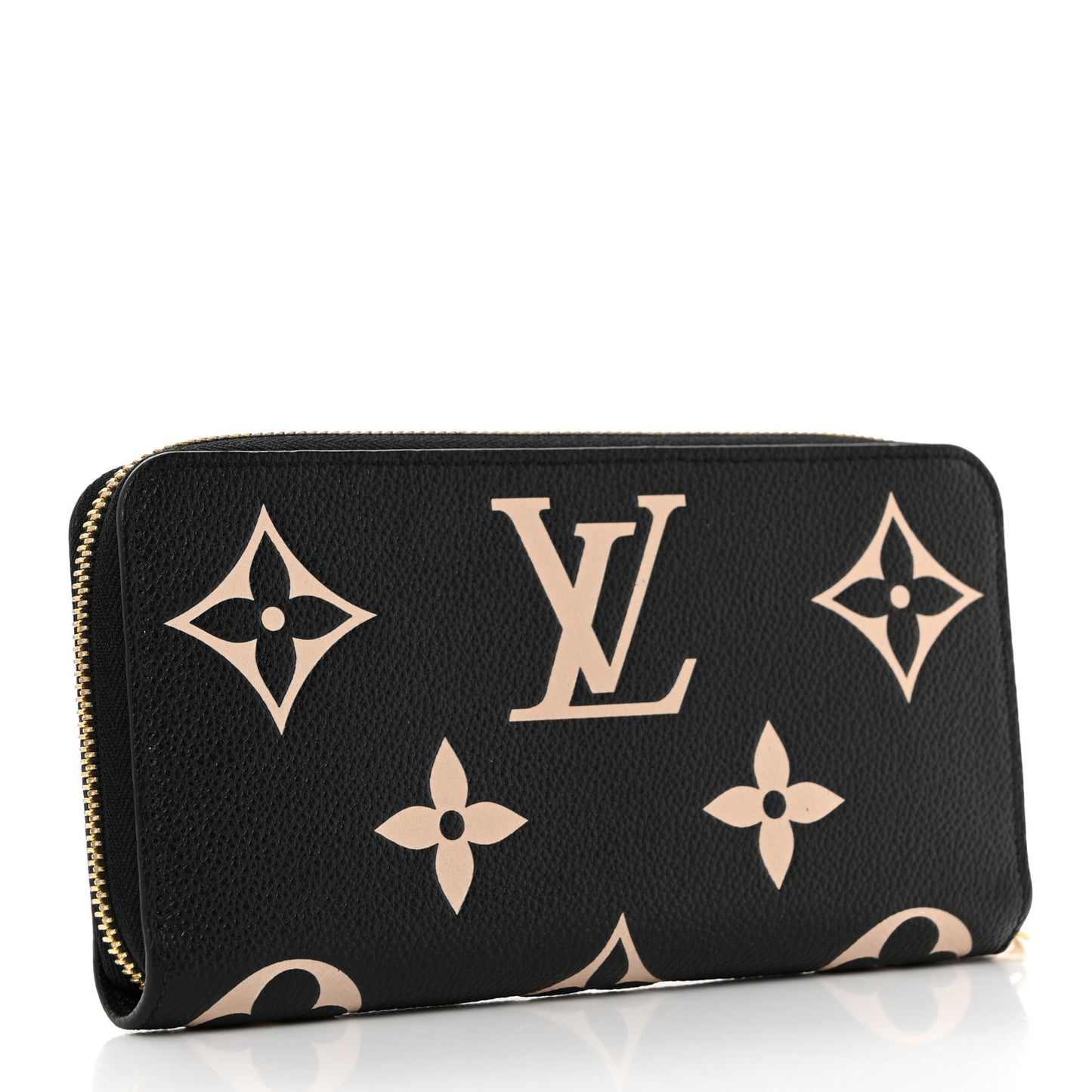 Empreinte Monogram Giant Zippy Wallet Black Beige