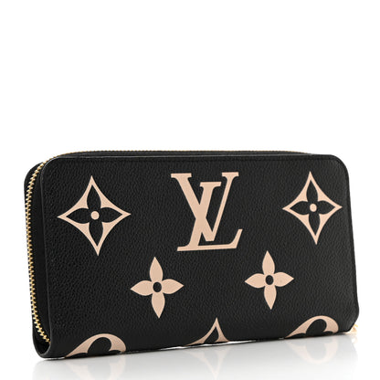 Louis Vuitton Empreinte Monogram Giant Zippy Wallet Black Beige 3 of 6
