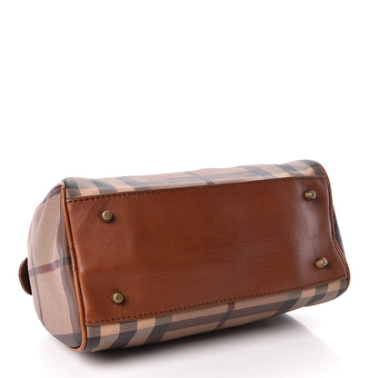 Burberry Smoked Check Small Chester Bowling Bag Brown 4 of 17