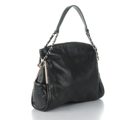 Chanel Lambskin Stitched Medium Ultimate Soft Tote Black 3 of 7