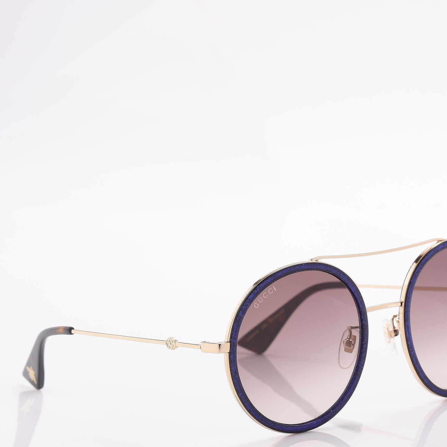 Gucci Round Glitter Sunglasses GG0061S Blue 7 of 8