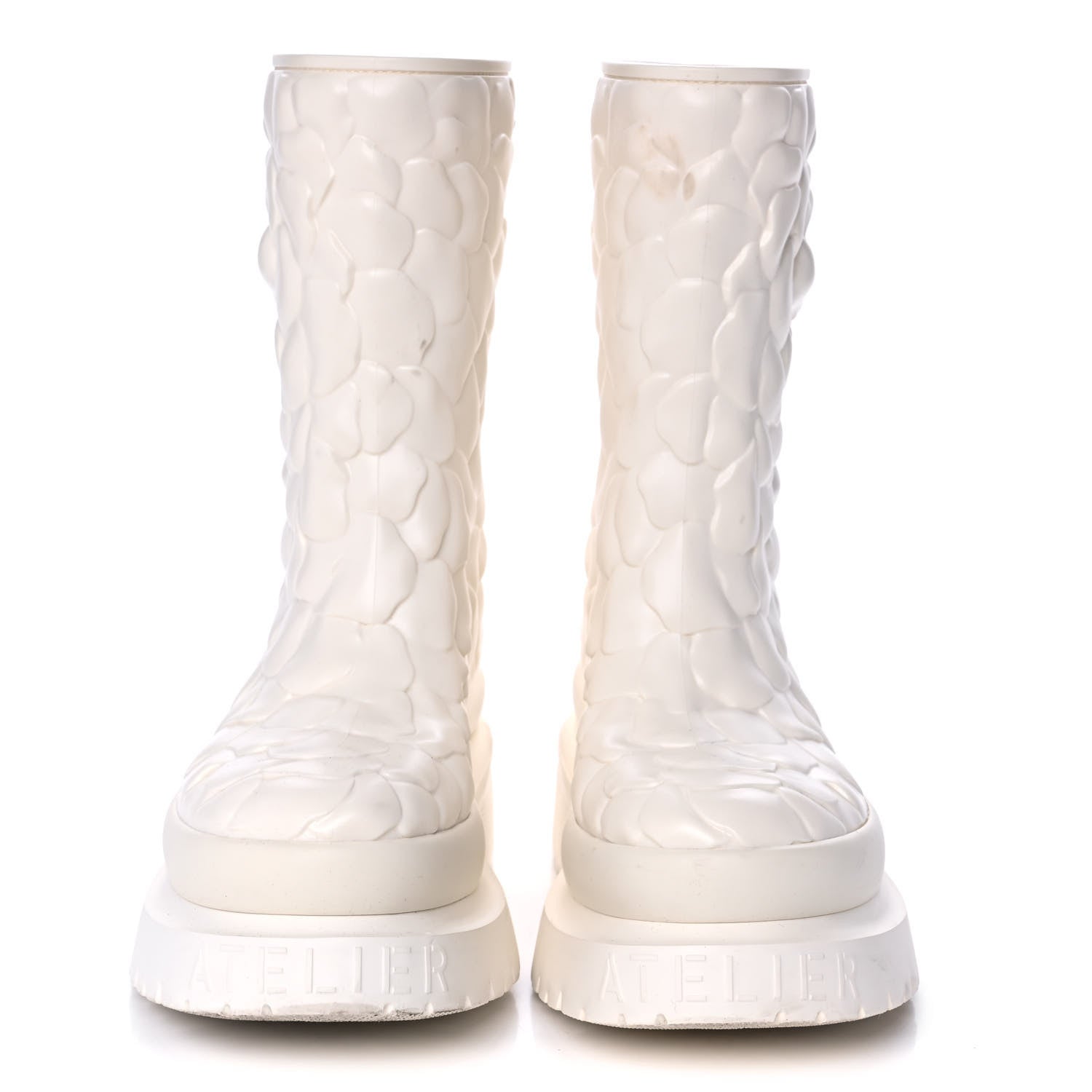 Valentino Garavani Rubber Atelier 03 Rose Edition 30/50mm Short Rainboots 37 Avorio 2 of 14