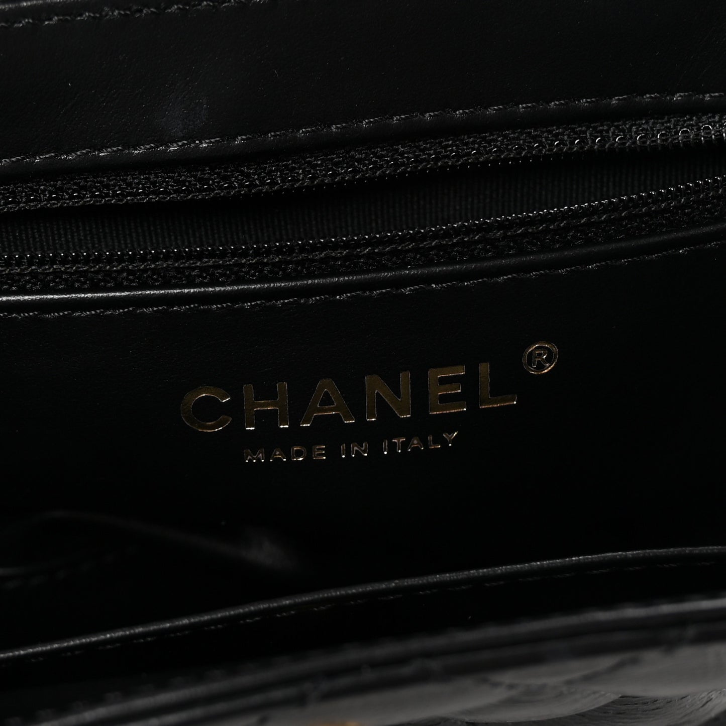 Shiny Aged Calfskin Quilted Nano Kelly Shopper Black
