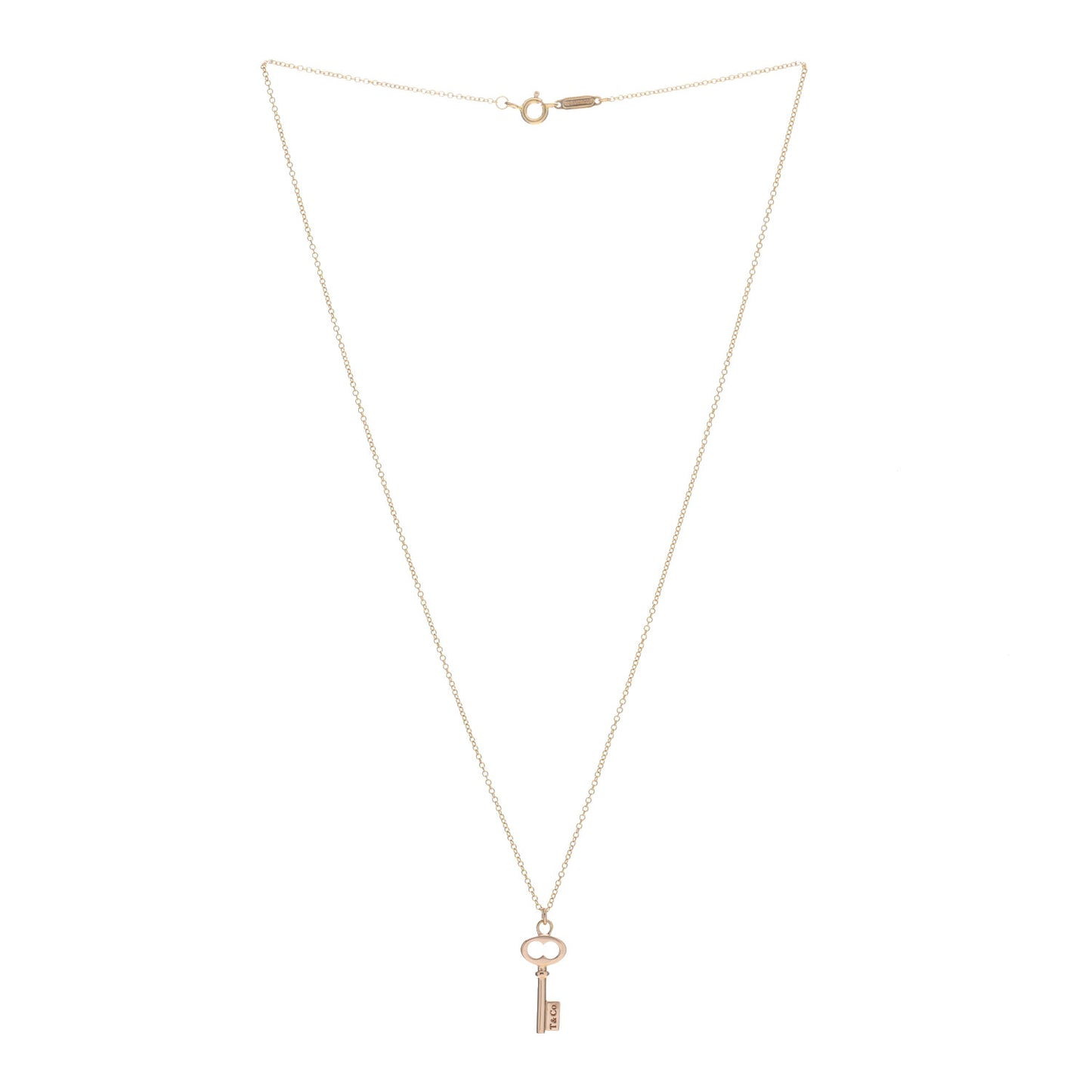 18K Rose Gold Mini Key Pendant Necklace