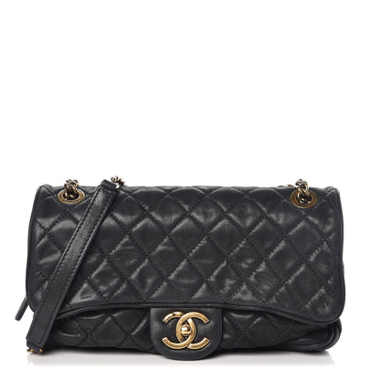 Chanel Iridescent Calfskin Quilted Small Shiva Flap Black 1 of 8