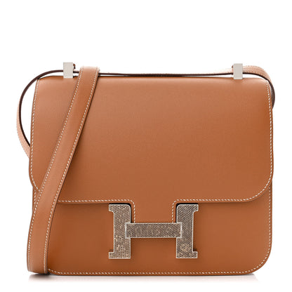 Hermes Grained Monsieur Lizard Constance 24 Gold Ombre 1 of 11
