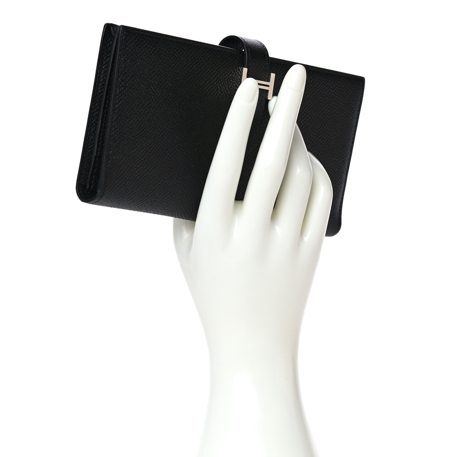 Hermes Epsom Bearn Gusset Wallet Black 2 of 10