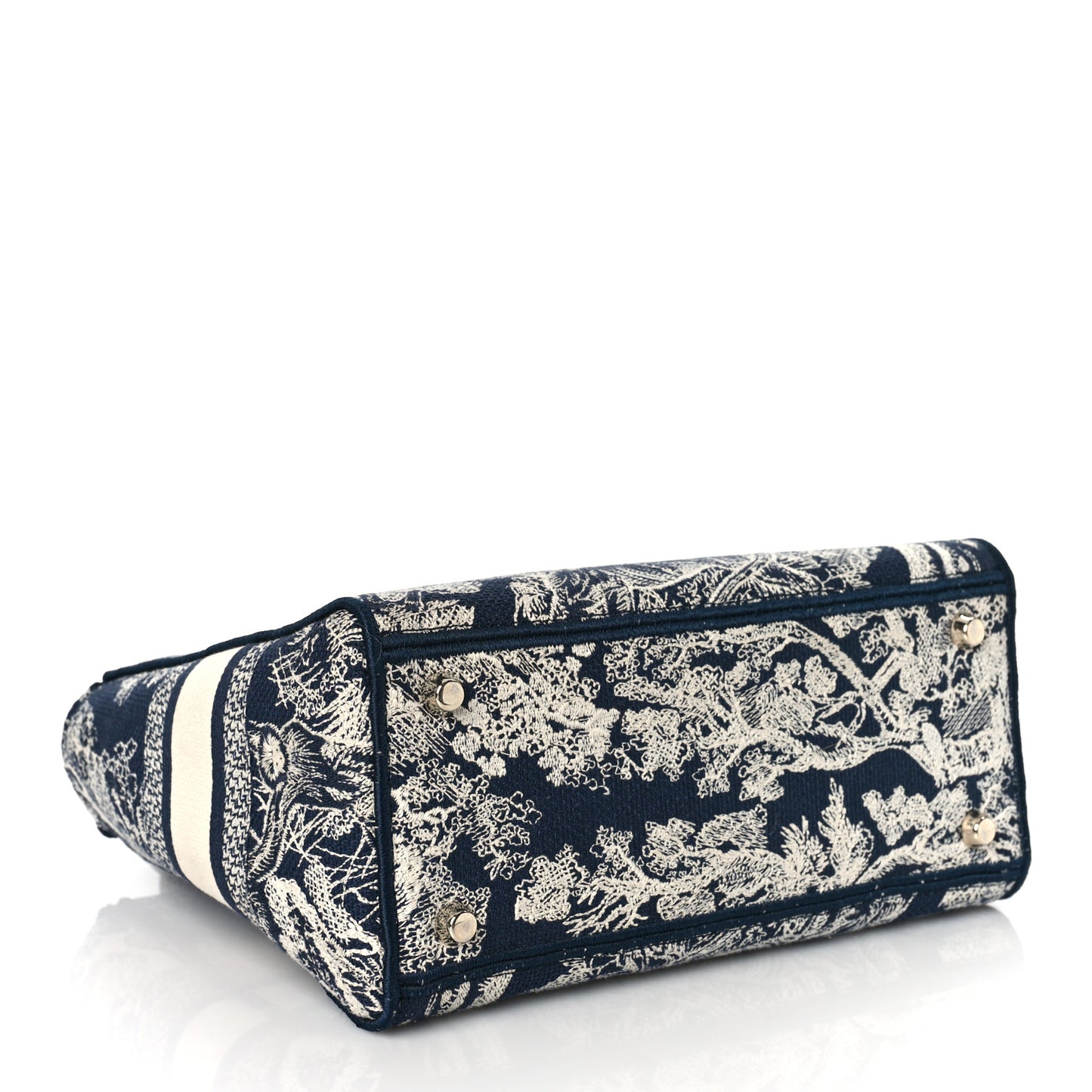 Toile de Jouy Embroidered Medium Lady D-Lite Blue