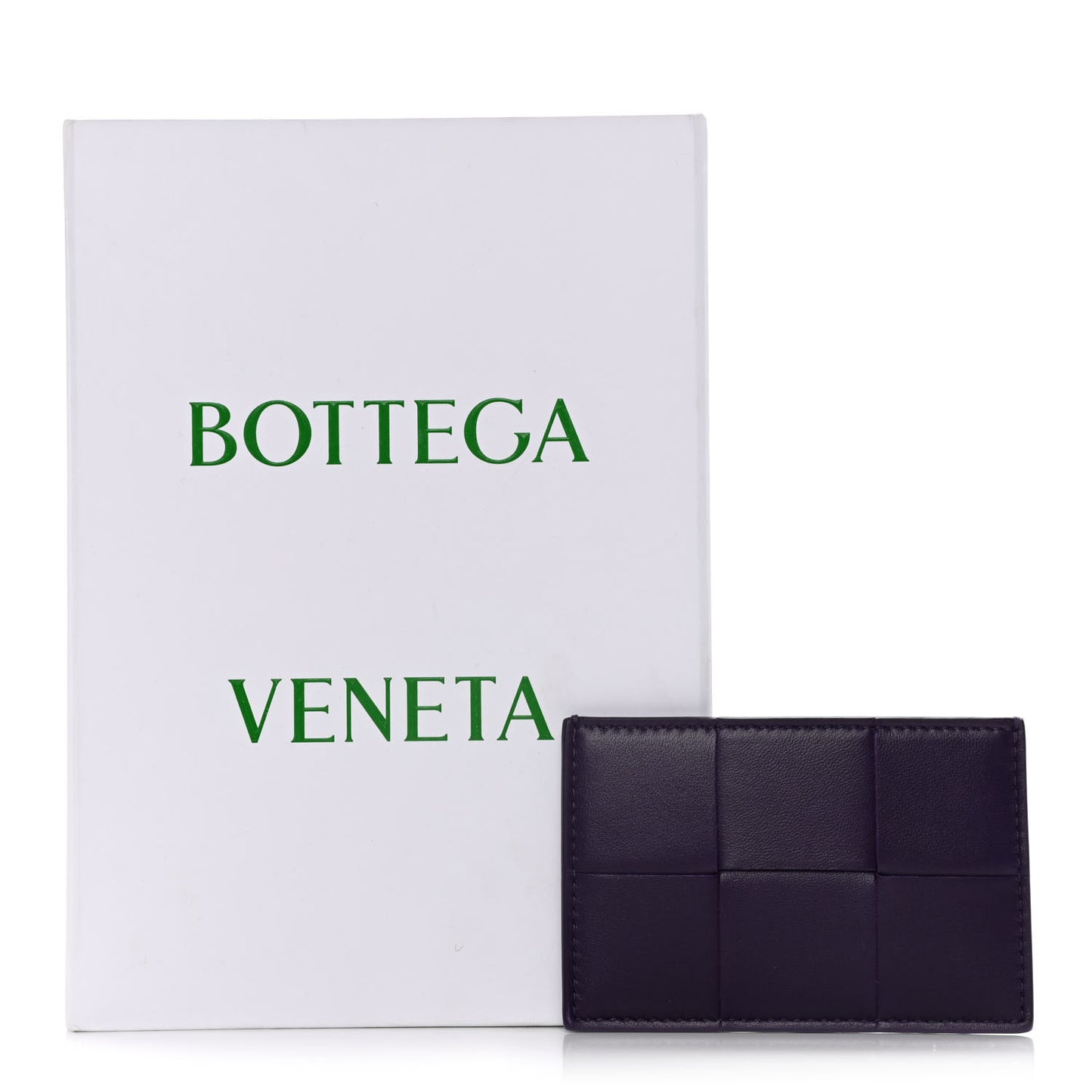 Nappa Maxi Intrecciato Card Holder Raisin