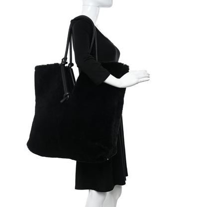 Bottega Veneta Shearling Reversible Tote Black 3 of 15