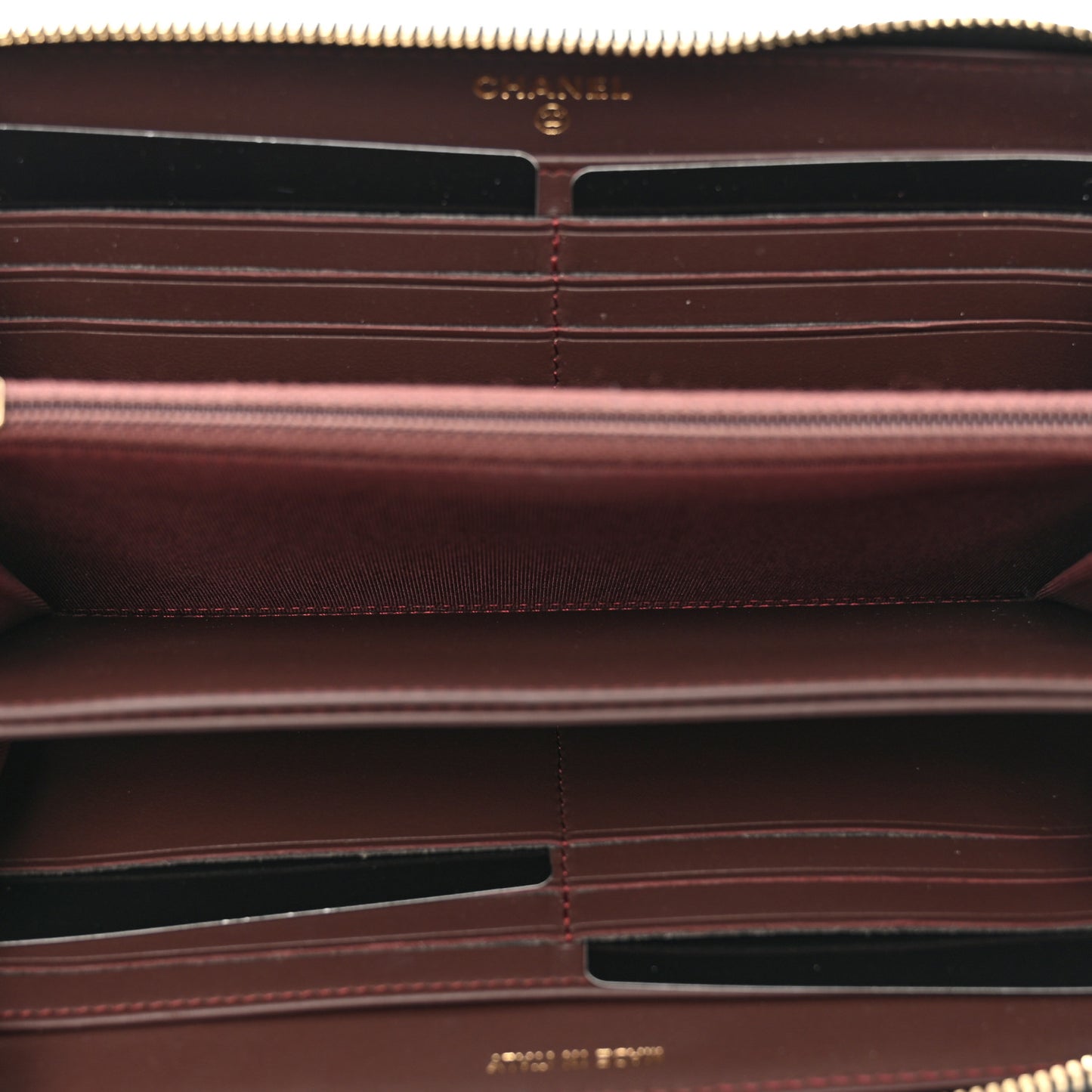 Aged Calfskin Quilted Lucky Charms 2.55 Reissue Zip Around Wallet Black