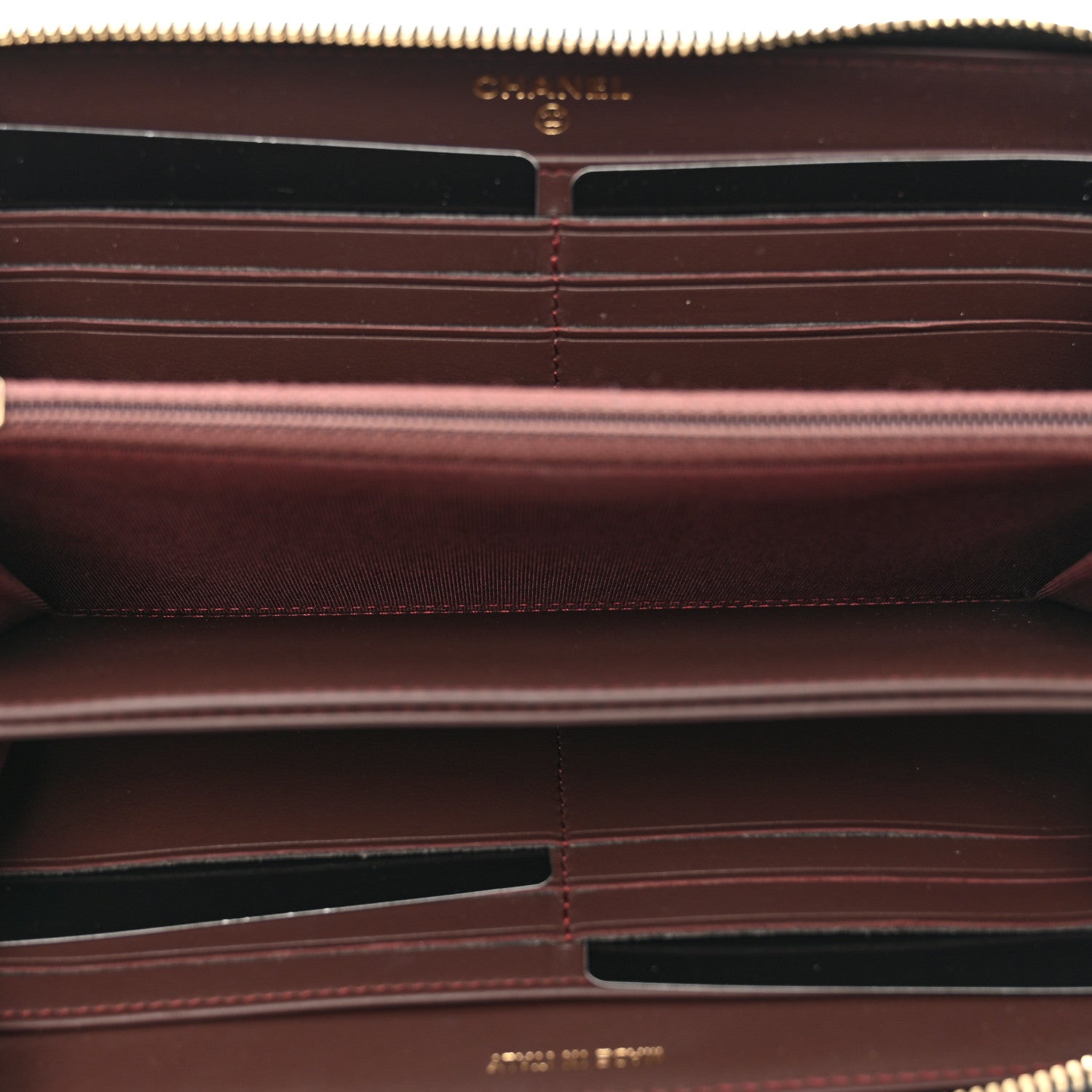 Chanel Aged Calfskin Quilted Lucky Charms 2.55 Reissue Zip Around Wallet Black 5 of 9
