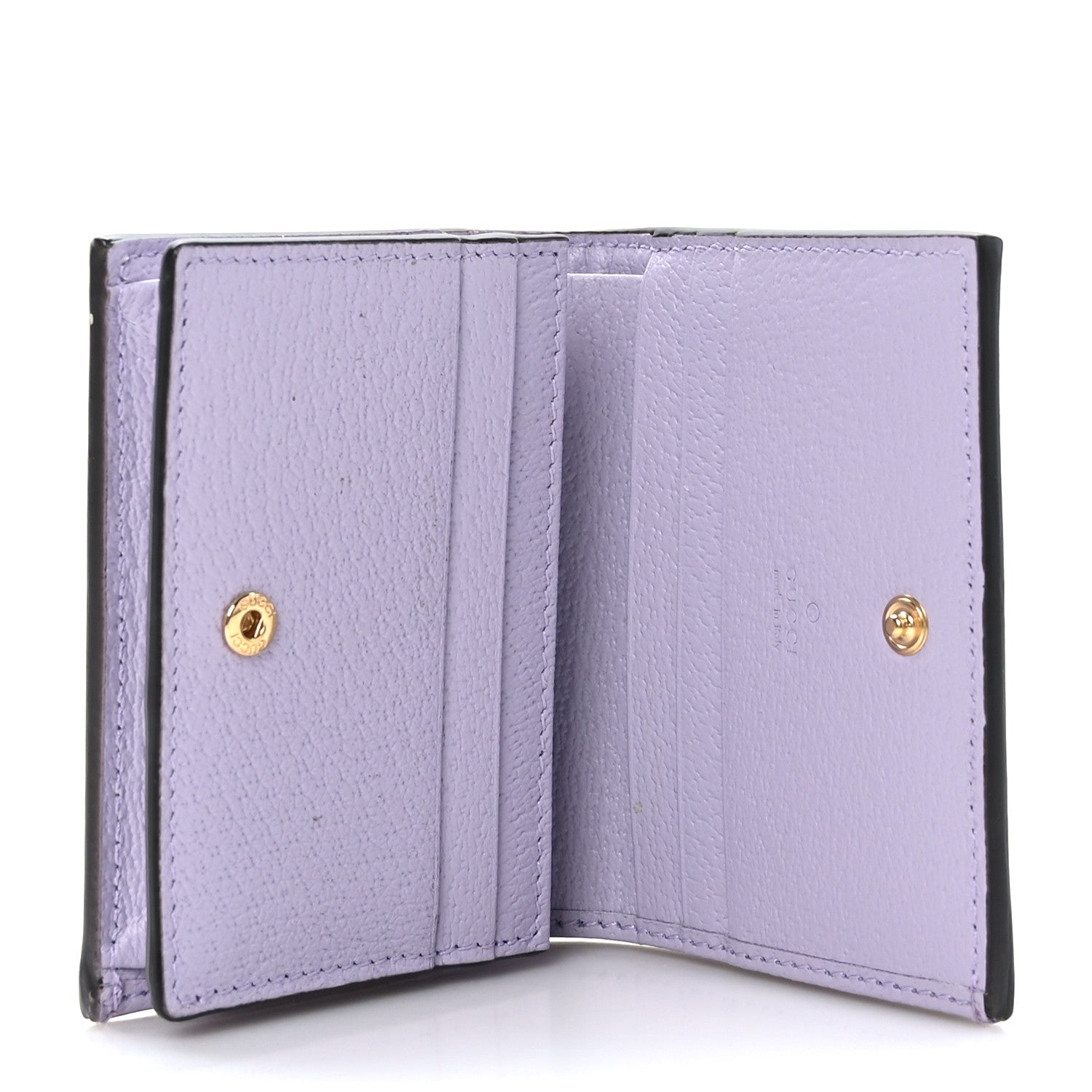 Gucci Monogram Jumbo GG Textured Dollar Calfskin Ophidia Card Case Beige Lapis 5 of 8