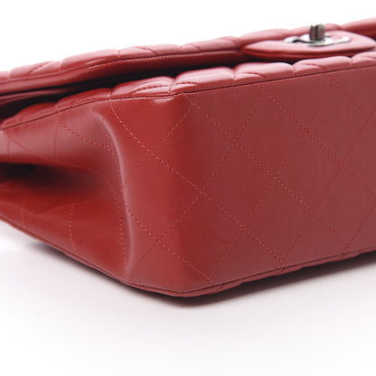 Chanel Lambskin Quilted Jumbo Double Flap Red 9 of 13