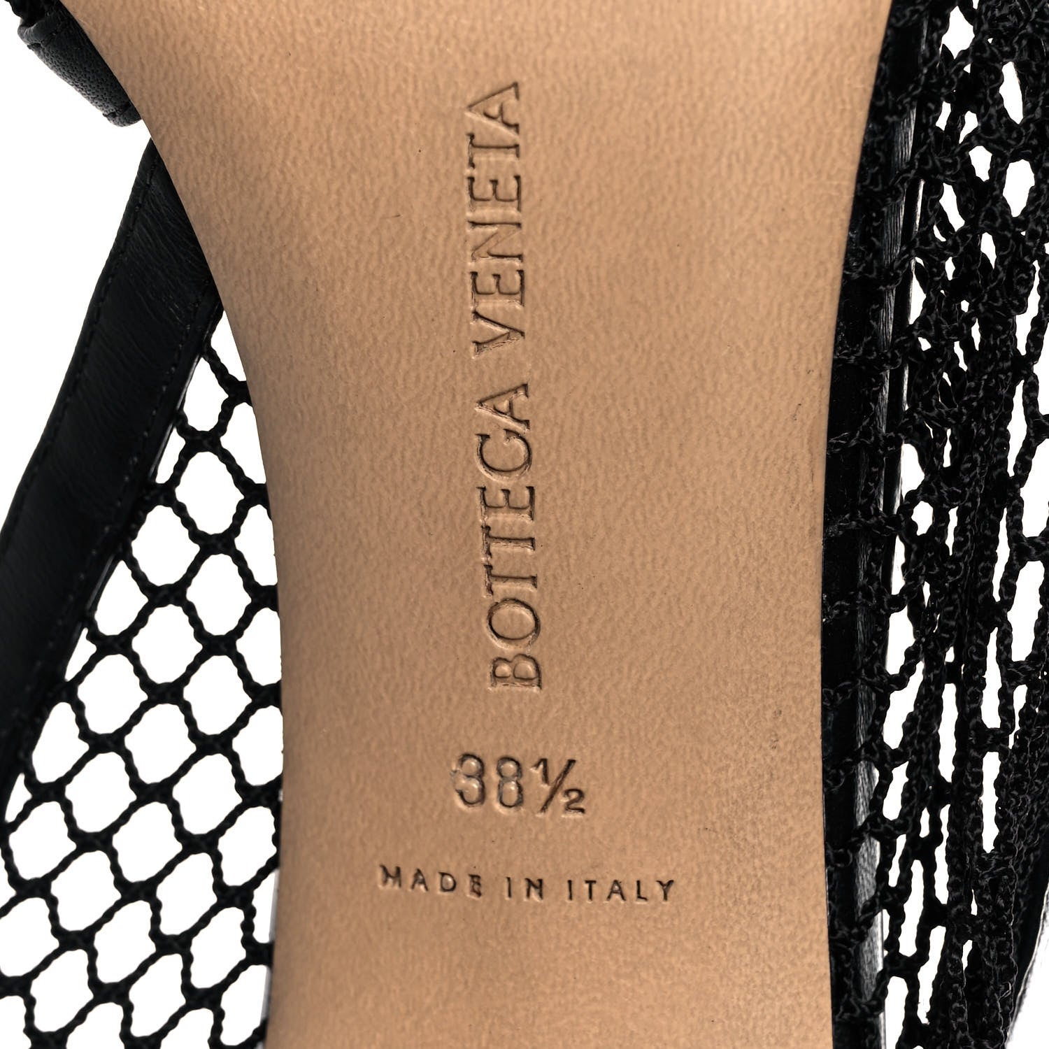 Bottega Veneta Mesh Nappa Chunky Chain Sandals 38.5 Black 6 of 8
