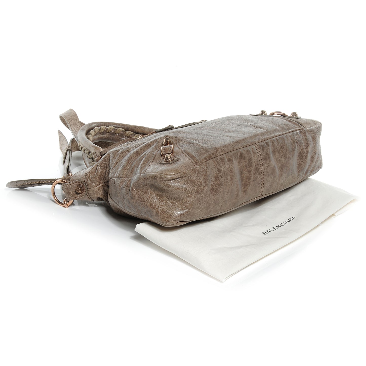 Agneau Giant 12 Rose Gold Hardware Town Gris Poivre